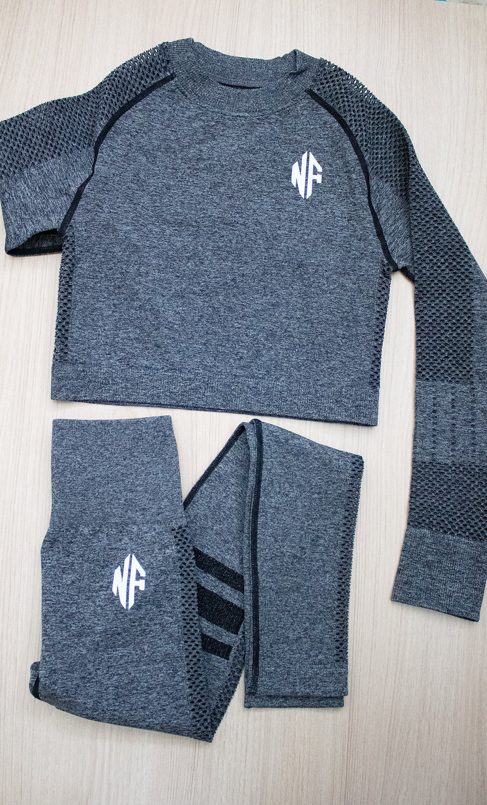 Seamless Ventilated Set Grey